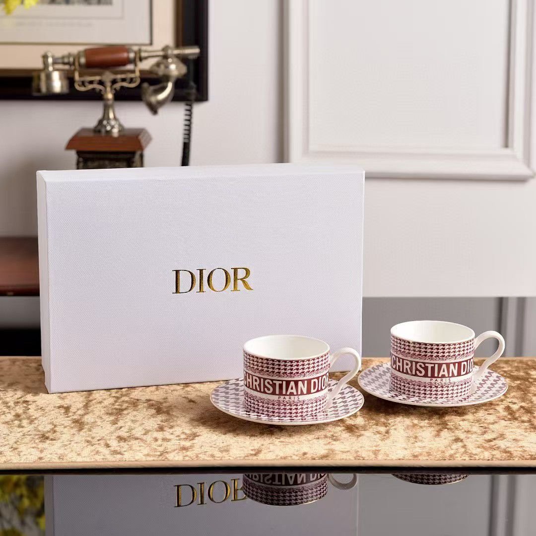 Christian tea cups set of two cups available in two colors - Dior Cups | Aleppo Gift UAE